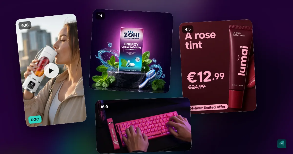 Ecommerce Ad Creatives: Angles, Hooks, Formats, Safe Zones, UGC and Testing for Meta and TikTok