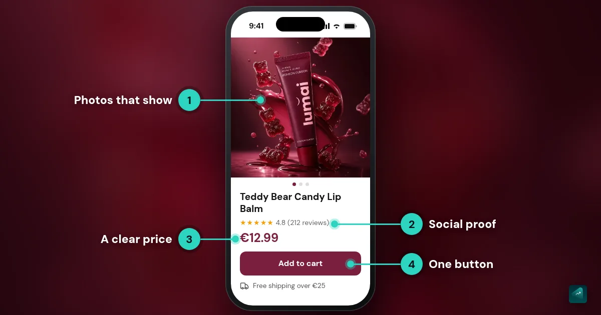 Shopify Product Page That Converts: The Method, a Real Example, and the Settings