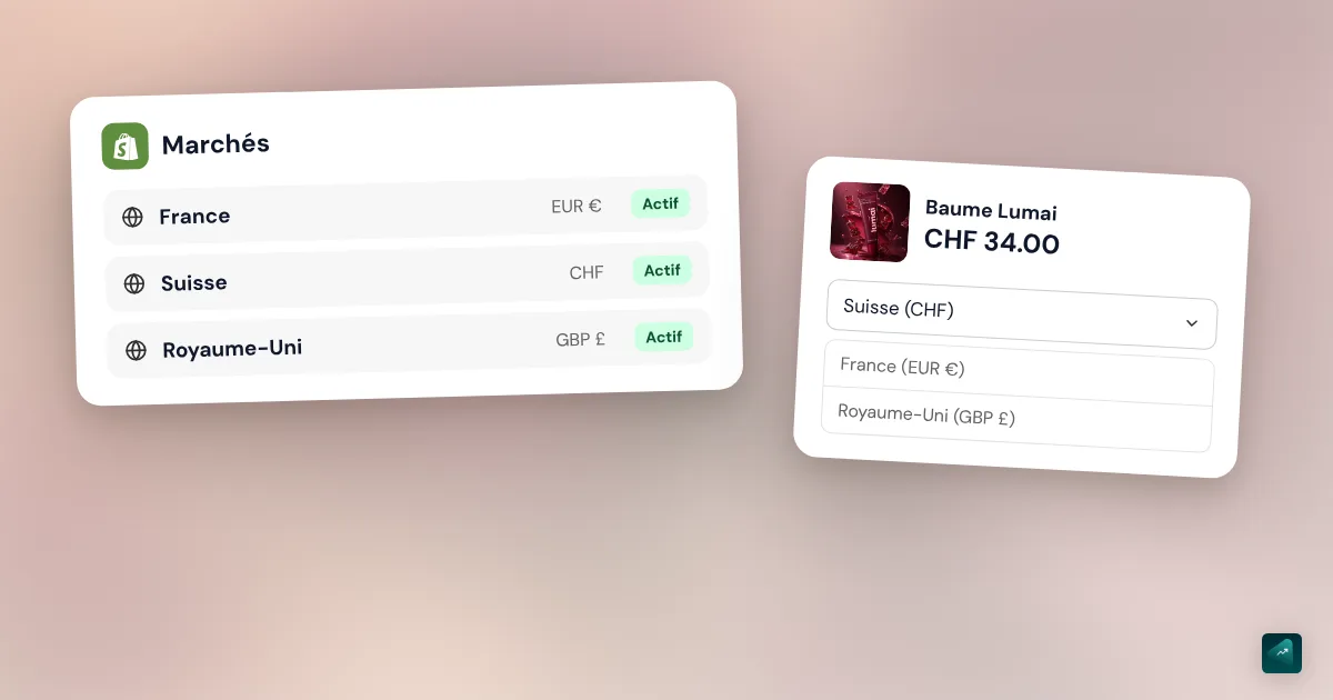 Shopify multidevise : marchés, devises et frais pour vendre à l'international