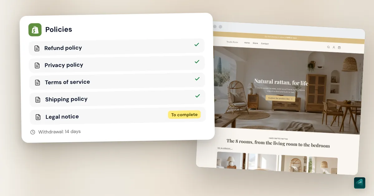 Shopify Legal Pages for Selling in France: Terms of Sale, Legal Notice, Returns, Privacy and Cookies