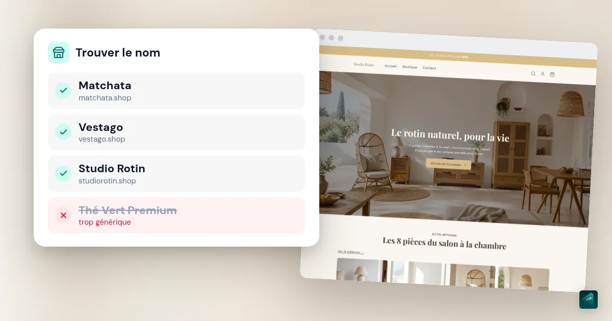 Trouver un nom de boutique en ligne : la méthode, des exemples et les vérifications