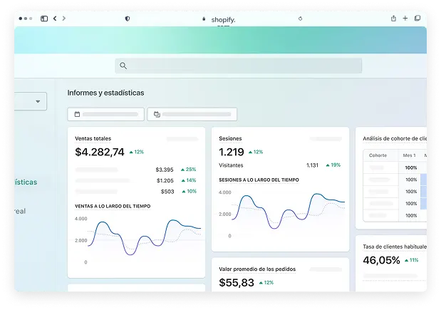 Dashboard Shopify